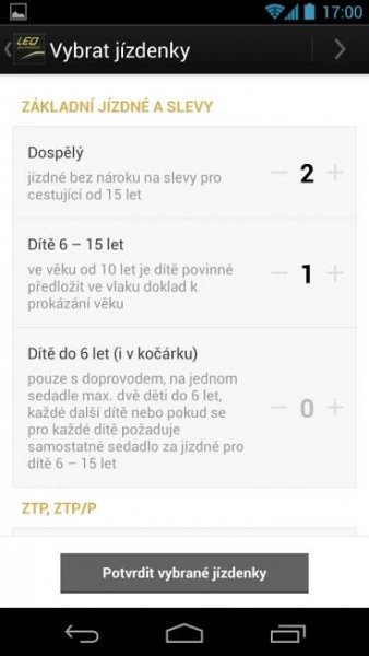 Do vlaků Leo Express si můžete zakoupit jízdenku mobilní aplikací
