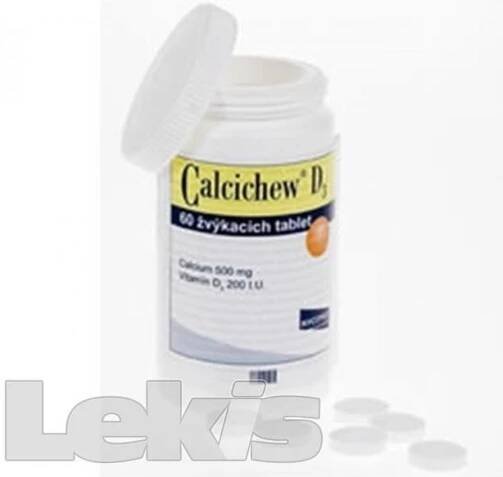 CALCICHEW D3 POR 500MG/200IU TBL MND 60