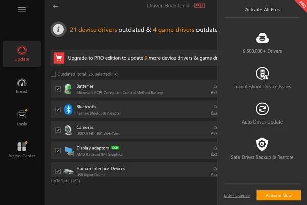 DriverBooster features