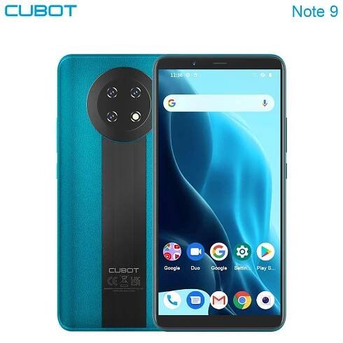 Cubot Note 9 Smartphone 5900mAh Baterie Osmijádrový mobilní telefon 5,99" obrazovka 3GB+32GB Telefon Trojitý fotoaparát Android 11 Dual SIM – koupit za nízké ceny na marketplace Joom