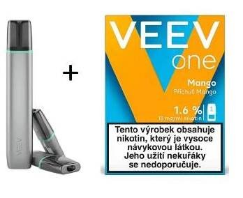 IQOS VEEV ONE Silky Grey Starter Kit Mango 18mg 1ks