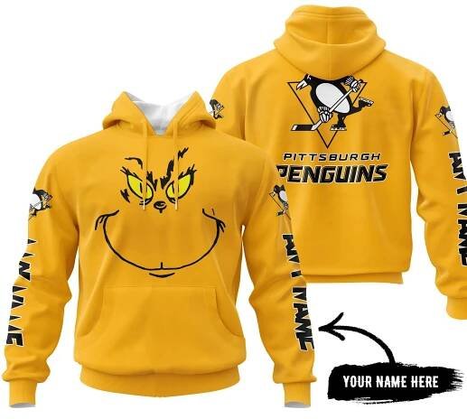Grinch V2 – Custom Name – Pittsburgh Penguins