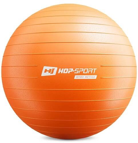 Gymnastický míč fitness 65cm s pumpou - oranžový | Hop-Sport.cz
