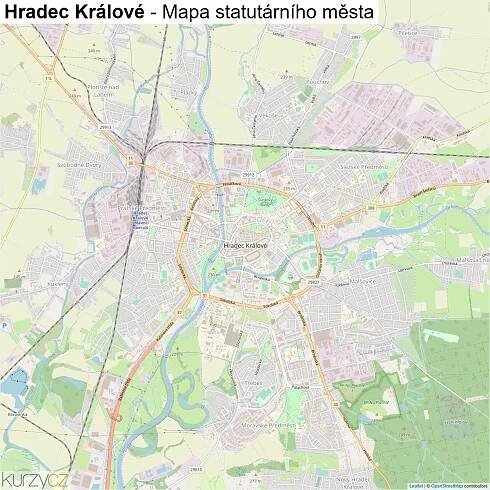 Hradec Králové - mapy | Kurzy.cz