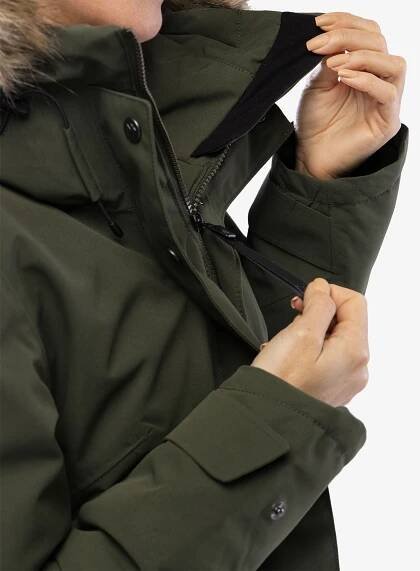 Dámský kabát Didriksons Erika Parka 3 – deep green