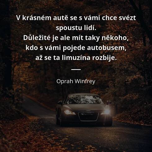 V krásném autě se s vámi chce svézt spoustu lidí. Důležité...