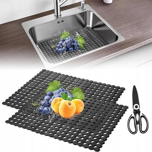 PODLOŽKA DO DŘEZU X2 PODLOŽKA DO KUCHYŇSKÉHO DŘEZU 30 x 40 cm PVC NÁSTAVCE