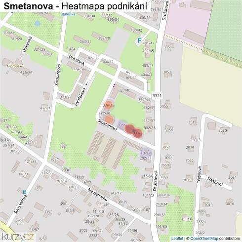 Mapa Smetanova - Firmy v ulici.
