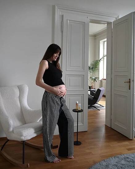 Kateřina Sokolová v době těhotěnství.