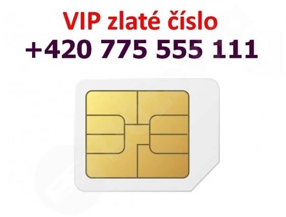 Zlaté VIP číslo 775 555 111 (SIM karta)