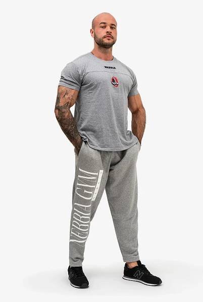 Pánské tepláky Nebbia Beast Mode On iconic sweatpants 186 grey