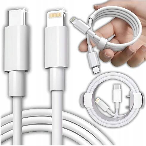 USB-C LIGHTNING KABEL PRO IPHONE 11 12 13 14 PRO MAX 60W VÝKONNÁ NABÍJEČKA