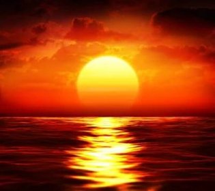 Obraz big západ slunce nad mořem - letní téma