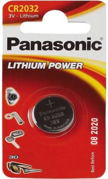 PANASONIC Knopfzelle CR2032 3V / 225mah 1Stk.