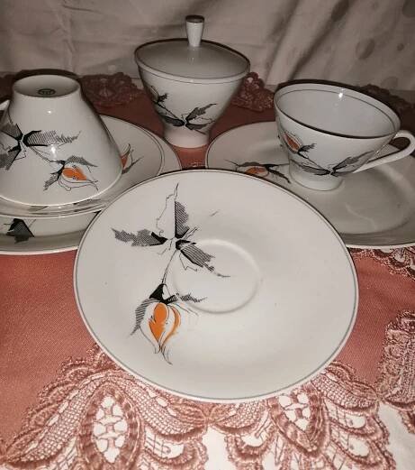 Německá porcelán. souprava pro dva,zn. Fraiberger Porzellan