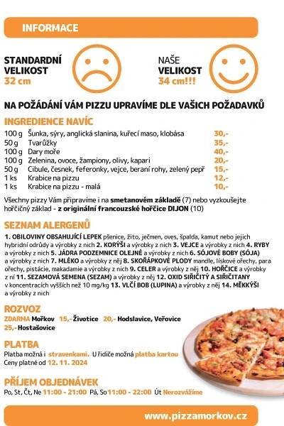 Pizza | Pizzerie Mořkov