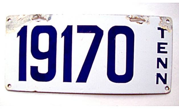 old Tennessee metal license plates 2