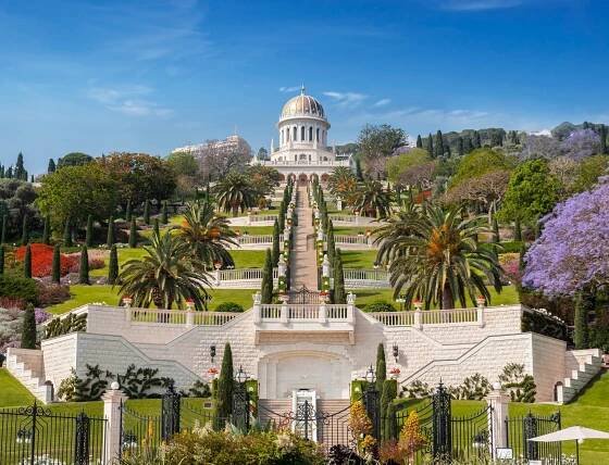 The Bahá'í Gardens on Mount Carmel, featuring lush terraces and a striking dome, invite exploration and reflection | MSC Cruises