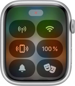 Stav Odpojeno na obrazovce Apple Watch.