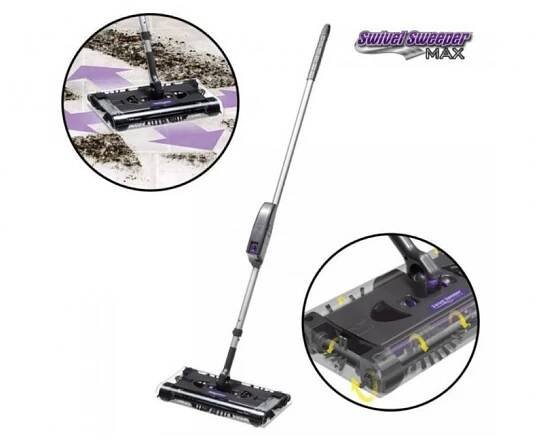 Akumulátorový smeták Swivel Sweeper MAX - šedý - NAAU CZ