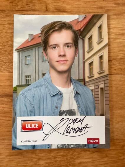 Autogram - Herec - Karel Klement - Ulice - ofic. Pohlednice
