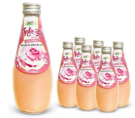 natural falooda drink with rose flavor glass bottle 290ml 9 81 fl oz