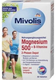 Mivolis tablety Magnesium 500+ vitamíny B 45 g od 78 Kč - Heureka.cz