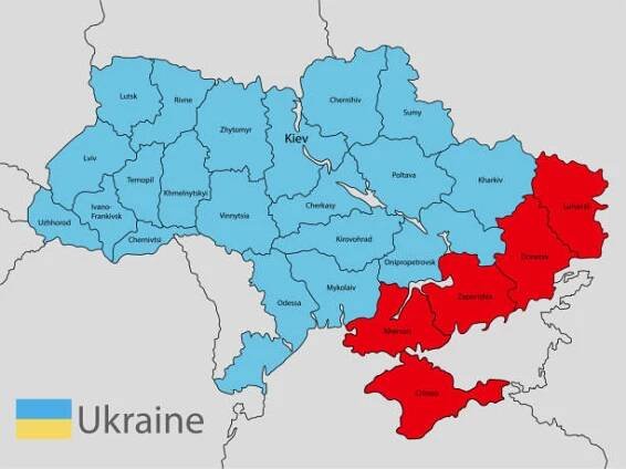 mapa ukrajiny - luhansk stock ilustrace