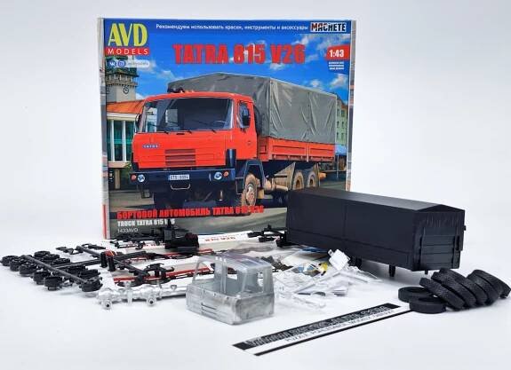 Tatra 815 V26 Valník s plachtou - Stavebnice AVD 1:43