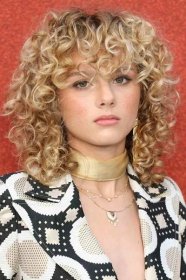 Grace Bowers with curly bangs