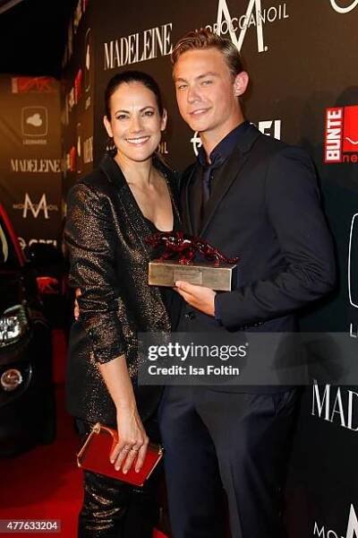 Bettina Zimmermann and Dennis Mojen attend the New Faces Award Film 2015 at ewerk on June 18, 2015 in Berlin, Germany.