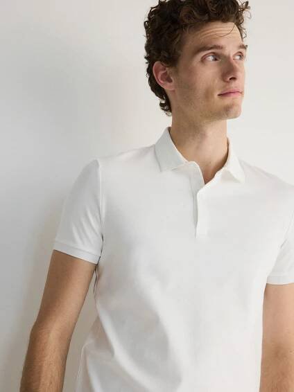Polo slim z marcerované bavlny