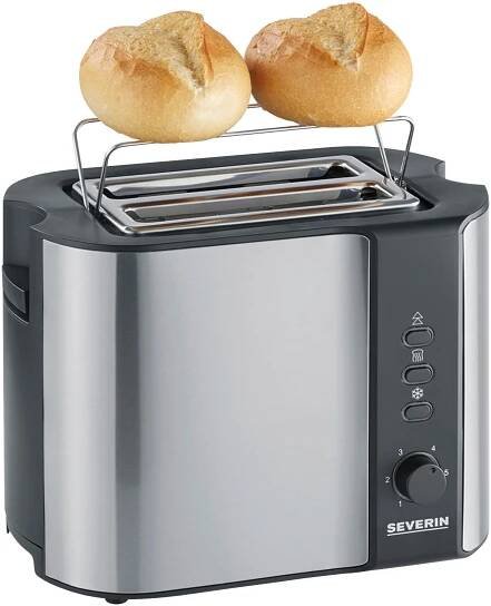 TOASTER  - Edelstahlfarben/Schwarz, Trend, Kunststoff (26,5/19,5/18cm) - Severin