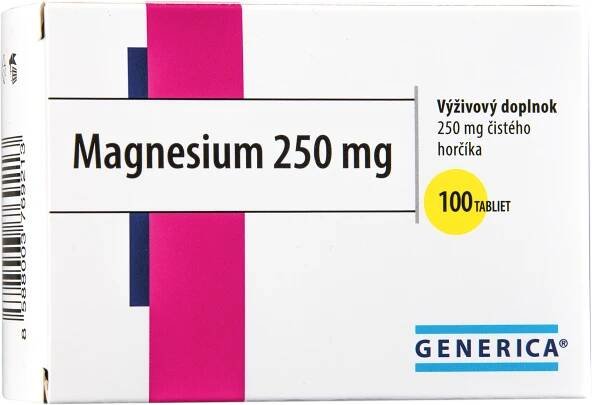 Magnesium 250 mg, 100 tabliet