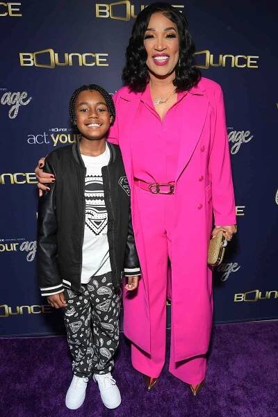 Kym Whitley and son Joshua Whitley attend Bounce TV's 