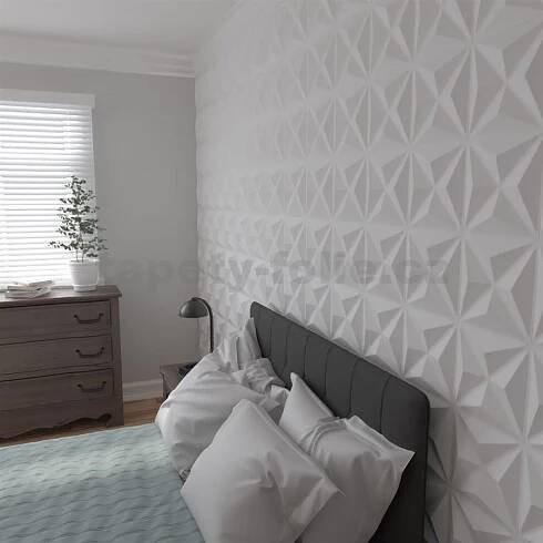 Obkladové panely 3D PVC Polaris rozměr 500 x 500 mm, tloušťka 1 mm - POSLEDNÍ KUSY | tapety-folie.cz