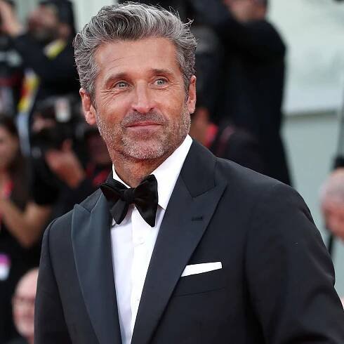 Patrick Dempsey attends a red carpet for the movie "Ferrari" at the 80th Venice International Film Festival on August 31, 2023 in Venice, Italy.