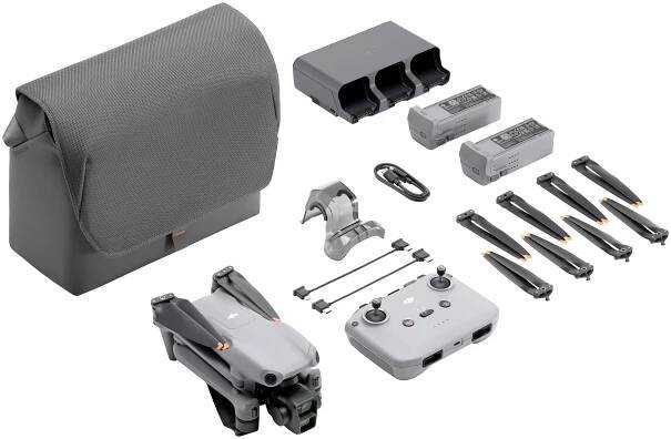 DJI Air 3 Fly More Combo (RC-N2) dron RtF Snímání za letu dvojí kamerou, profi světle šedá