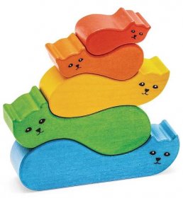 Formenspiel Katzenfamilie farbig