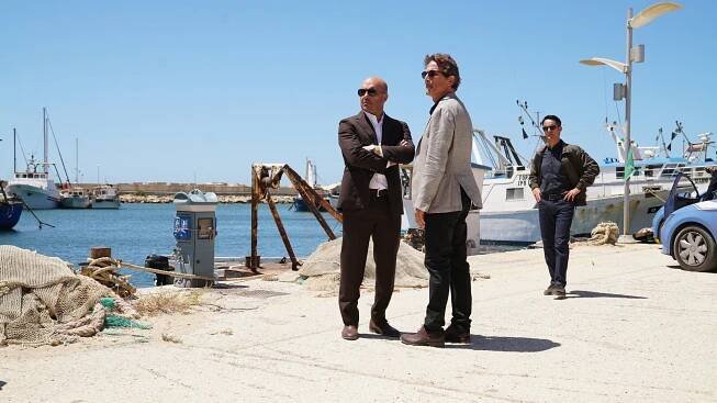 Komisař Montalbano - Série 13 - Druhý konec nitě - Z filmu - Luca Zingaretti, Cesare Bocci, Peppino Mazzotta