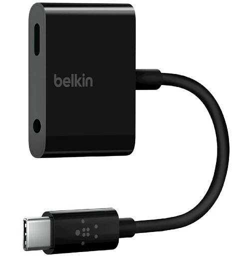 Belkin USB-C adaptér/rozdvojka 1x USB-C M/ 1x USB-C F + 1x 3,5mm jack