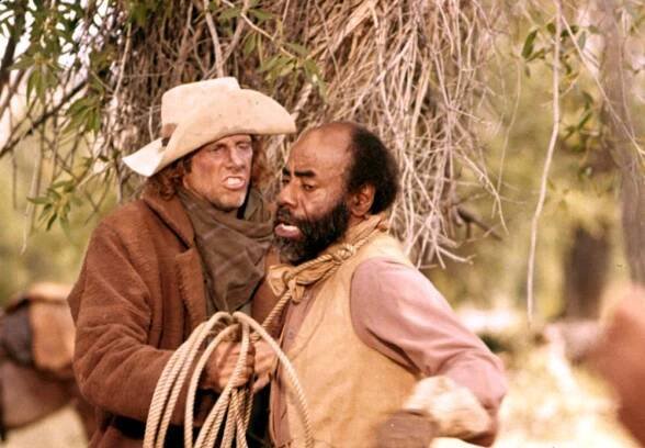 THE COWBOYS, Bruce Dern, Roscoe Lee Browne, 1972