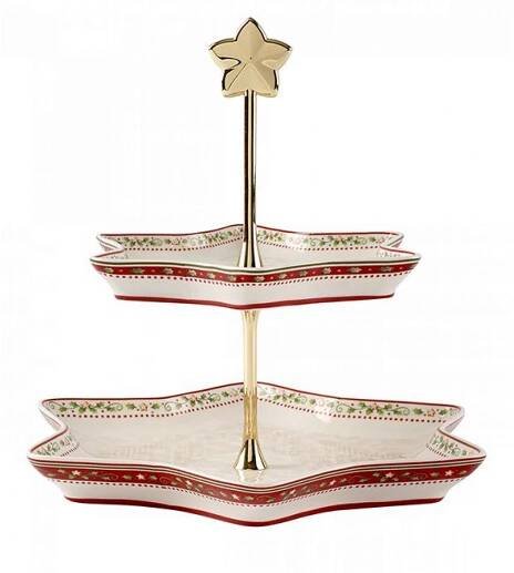 Villeroy & Boch Winter Bakery Delight etažér, cesmína, 34 cm
