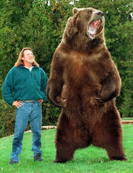 Doug Seus and Bart the Bear