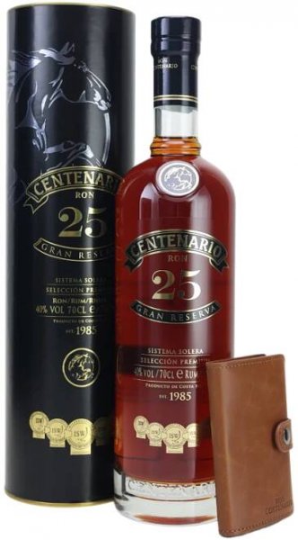 OnPack: Ron Centenario 25 Jahre Gran Reserva 40% 0,7l + Leder-Kartenetui
