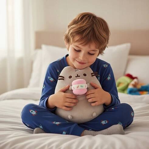 PLYŠÁK PUSHEEN PRO DÍTĚ S LEDOVÝM SENDVIČEM 24 cm ORIGINÁLNÍ PLYŠOVÝ MAZLÍČEK PŘÍTULNÍČEK EAN (GTIN) 5034566615250