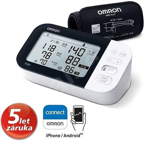OMRON M7 Intelli IT s AFIB a bluetooth připojením, se zdrojem(SET), 5let záruka
