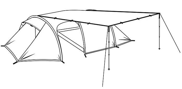 Robens Tarp 3 x 3 m zelený