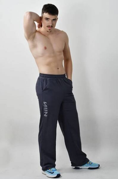 Pánske tepláky bavlné široké NIIN Dark antracit | pre EKO mysliacich - slovenský Slowfashion