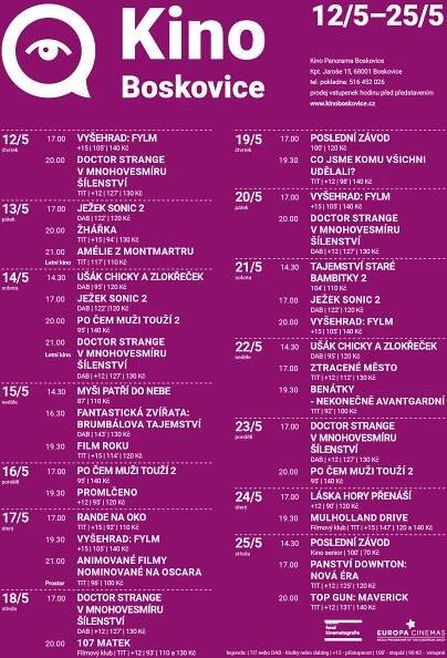Archiv filmového programu | Kultura Boskovice